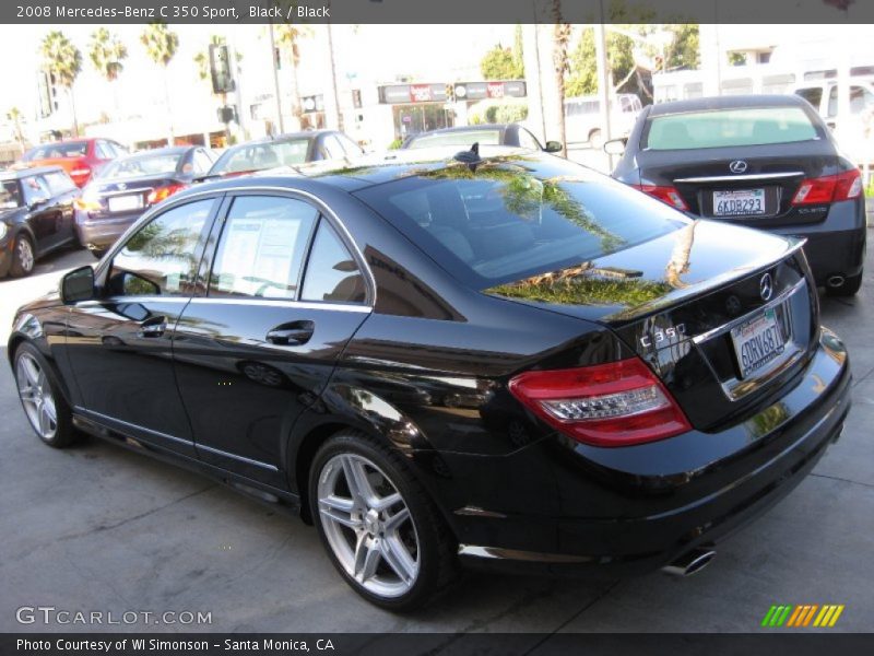 Black / Black 2008 Mercedes-Benz C 350 Sport
