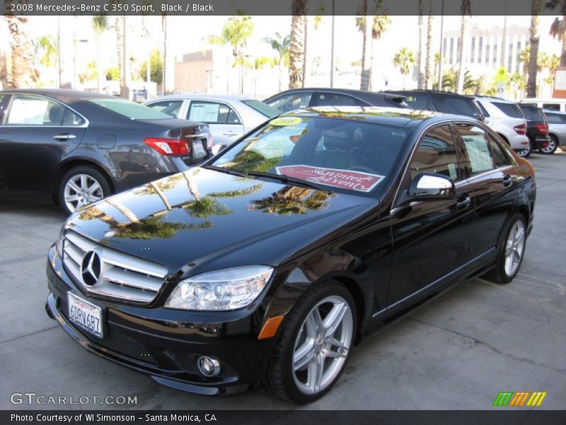 Black / Black 2008 Mercedes-Benz C 350 Sport