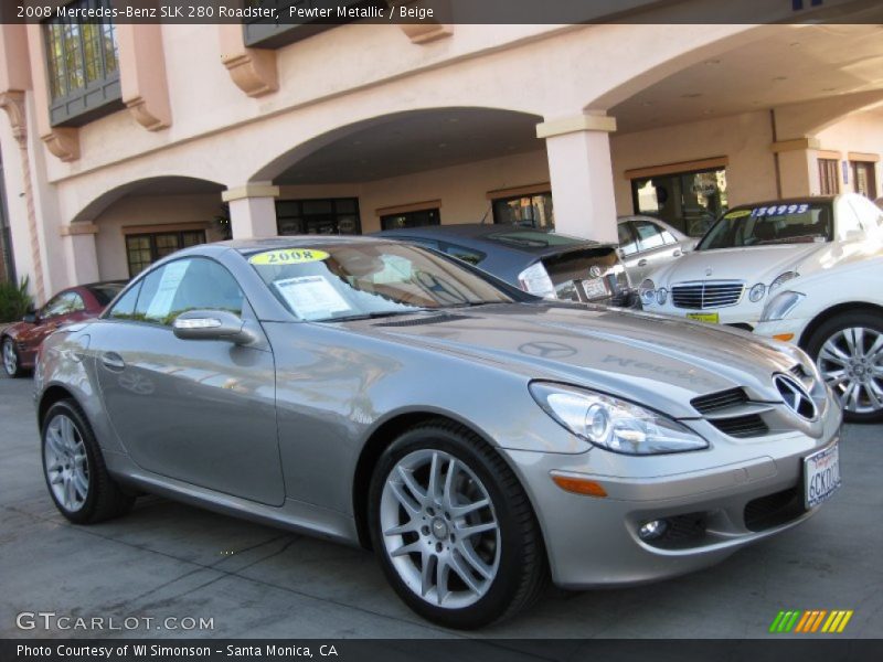 Pewter Metallic / Beige 2008 Mercedes-Benz SLK 280 Roadster