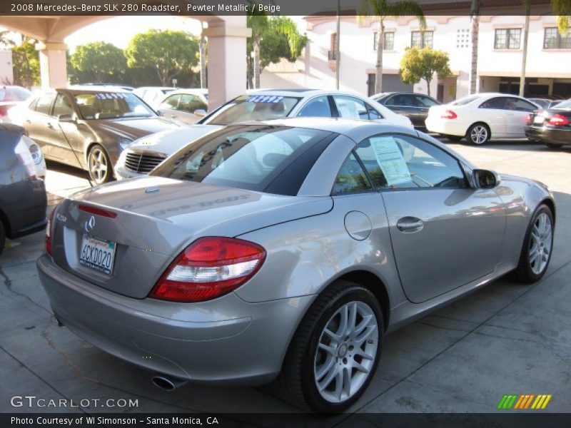 Pewter Metallic / Beige 2008 Mercedes-Benz SLK 280 Roadster