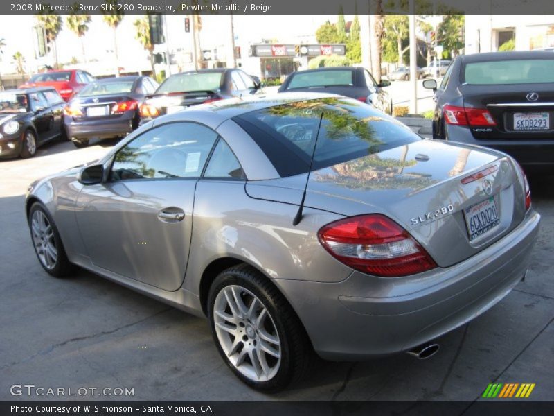 Pewter Metallic / Beige 2008 Mercedes-Benz SLK 280 Roadster