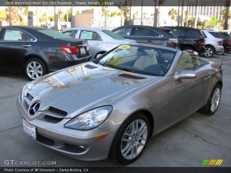 Pewter Metallic / Beige 2008 Mercedes-Benz SLK 280 Roadster