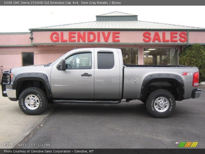 Steel Gray Metallic / Ebony 2008 GMC Sierra 2500HD SLE Extended Cab 4x4