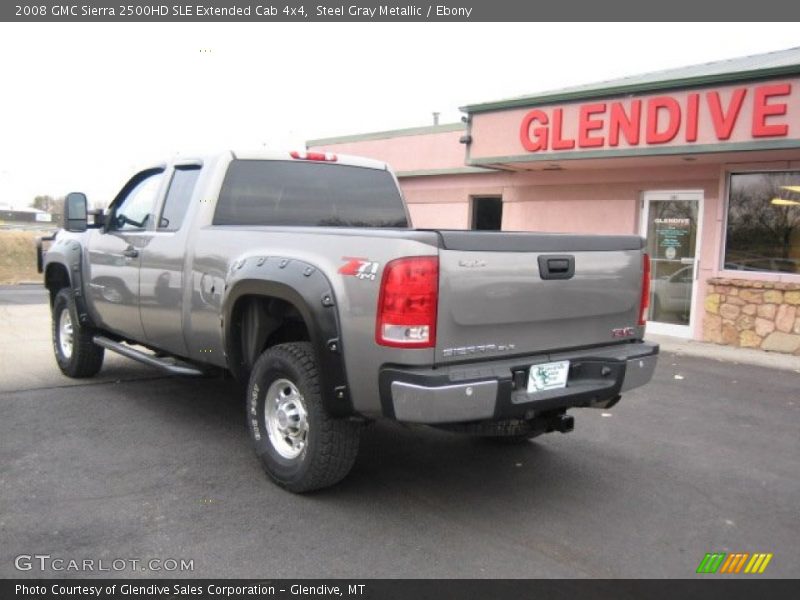 Steel Gray Metallic / Ebony 2008 GMC Sierra 2500HD SLE Extended Cab 4x4