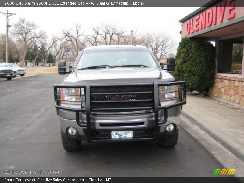 Steel Gray Metallic / Ebony 2008 GMC Sierra 2500HD SLE Extended Cab 4x4