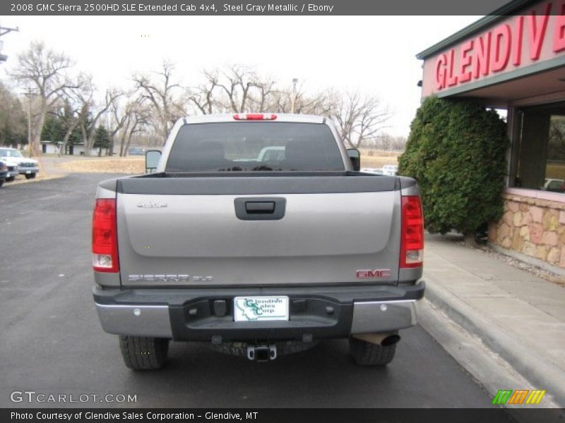 Steel Gray Metallic / Ebony 2008 GMC Sierra 2500HD SLE Extended Cab 4x4