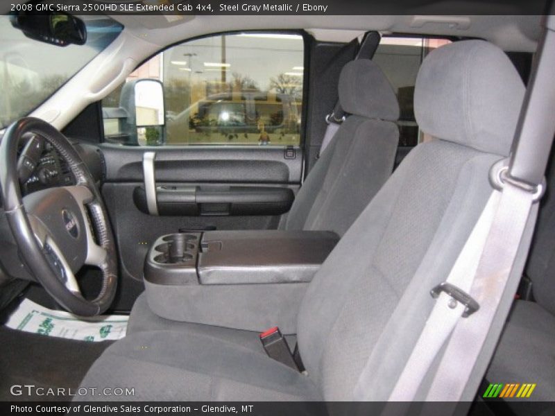 Steel Gray Metallic / Ebony 2008 GMC Sierra 2500HD SLE Extended Cab 4x4
