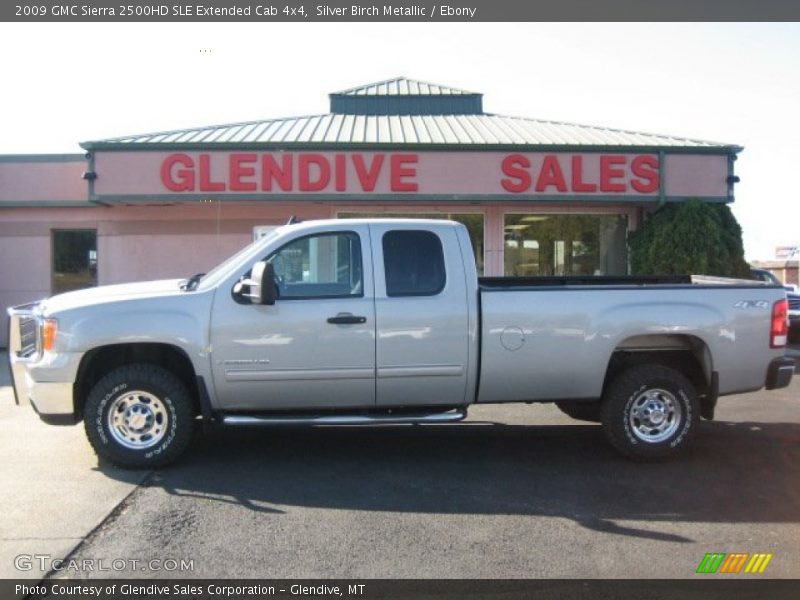 Silver Birch Metallic / Ebony 2009 GMC Sierra 2500HD SLE Extended Cab 4x4