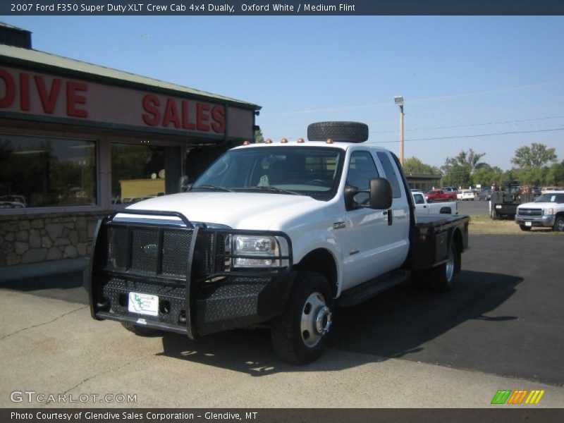Oxford White / Medium Flint 2007 Ford F350 Super Duty XLT Crew Cab 4x4 Dually