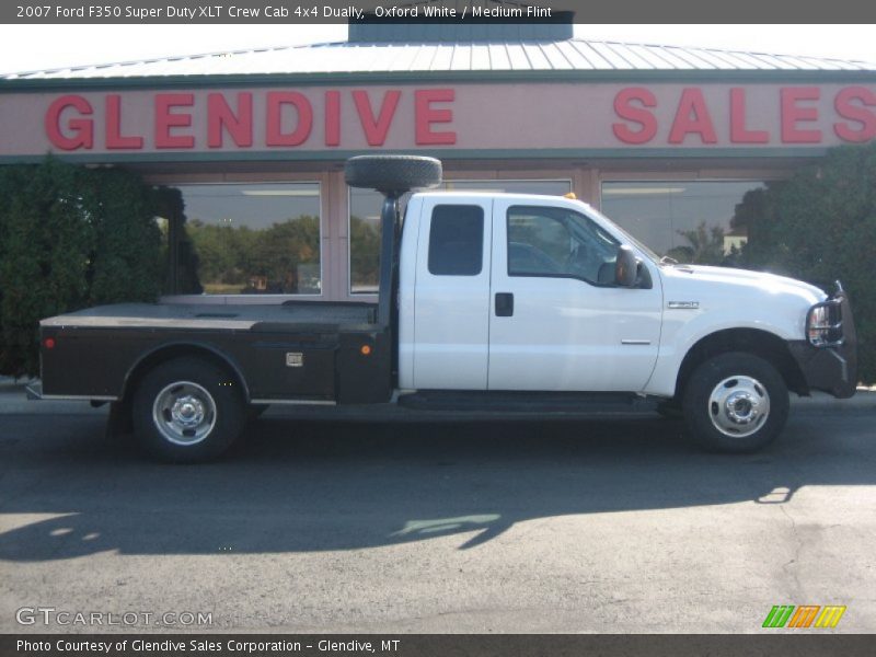 Oxford White / Medium Flint 2007 Ford F350 Super Duty XLT Crew Cab 4x4 Dually