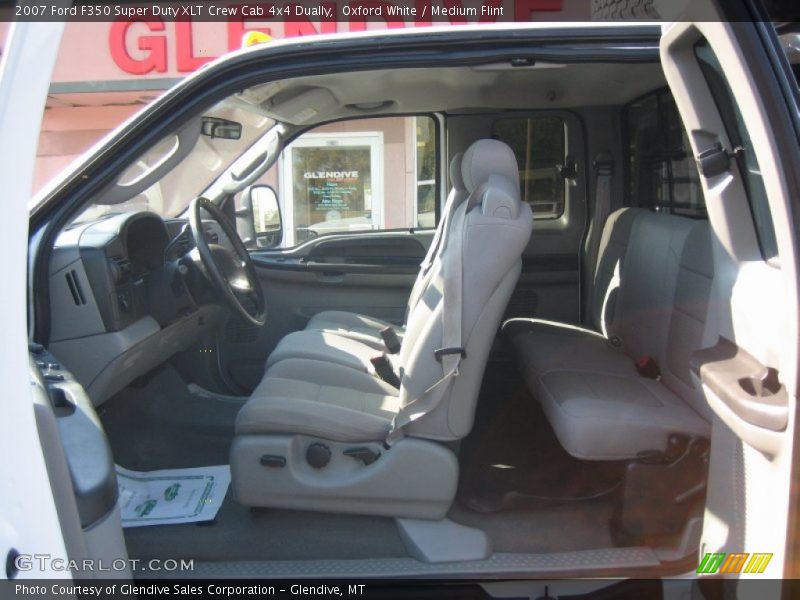 Oxford White / Medium Flint 2007 Ford F350 Super Duty XLT Crew Cab 4x4 Dually