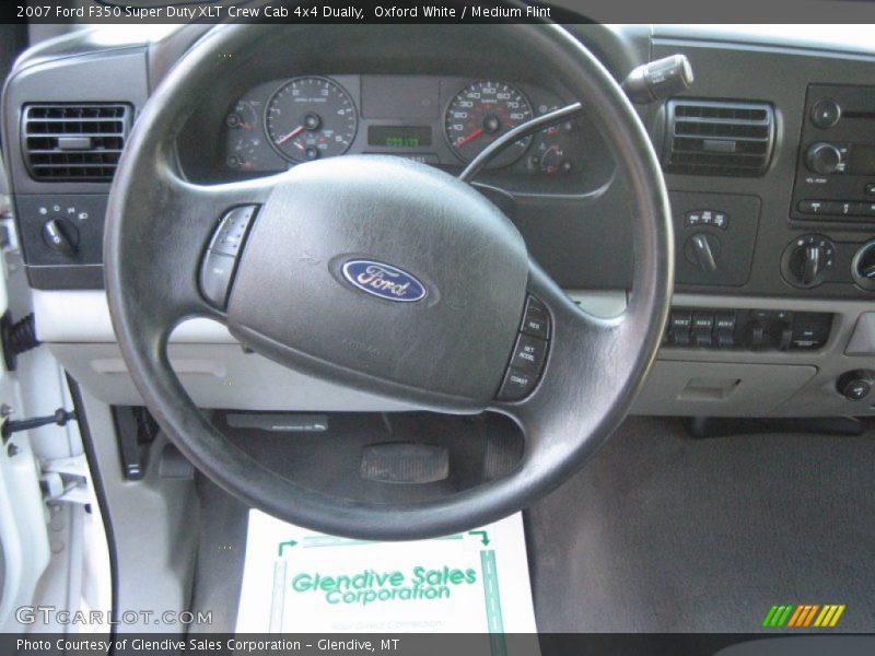 Oxford White / Medium Flint 2007 Ford F350 Super Duty XLT Crew Cab 4x4 Dually