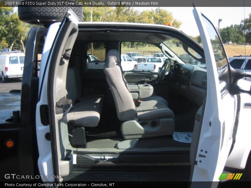 Oxford White / Medium Flint 2007 Ford F350 Super Duty XLT Crew Cab 4x4 Dually