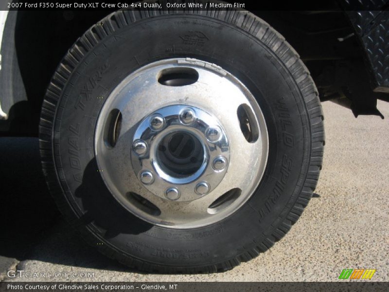 Oxford White / Medium Flint 2007 Ford F350 Super Duty XLT Crew Cab 4x4 Dually