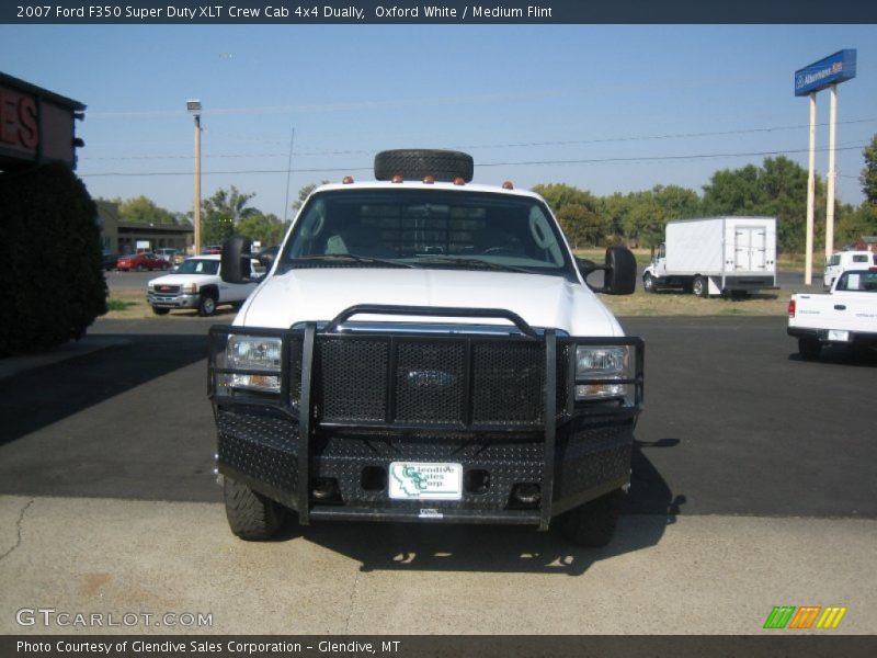 Oxford White / Medium Flint 2007 Ford F350 Super Duty XLT Crew Cab 4x4 Dually