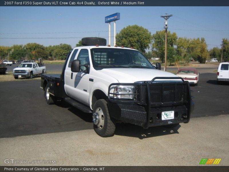 Oxford White / Medium Flint 2007 Ford F350 Super Duty XLT Crew Cab 4x4 Dually