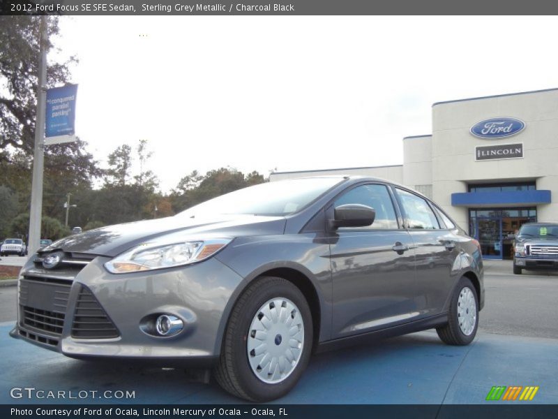 Sterling Grey Metallic / Charcoal Black 2012 Ford Focus SE SFE Sedan