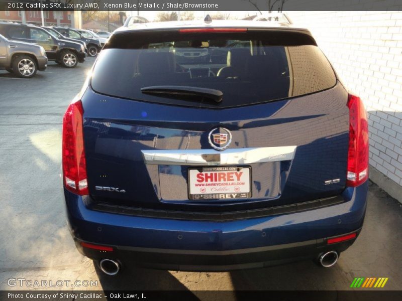 Xenon Blue Metallic / Shale/Brownstone 2012 Cadillac SRX Luxury AWD