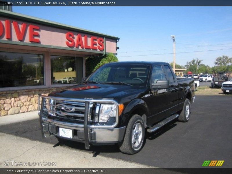 Black / Stone/Medium Stone 2009 Ford F150 XLT SuperCab 4x4