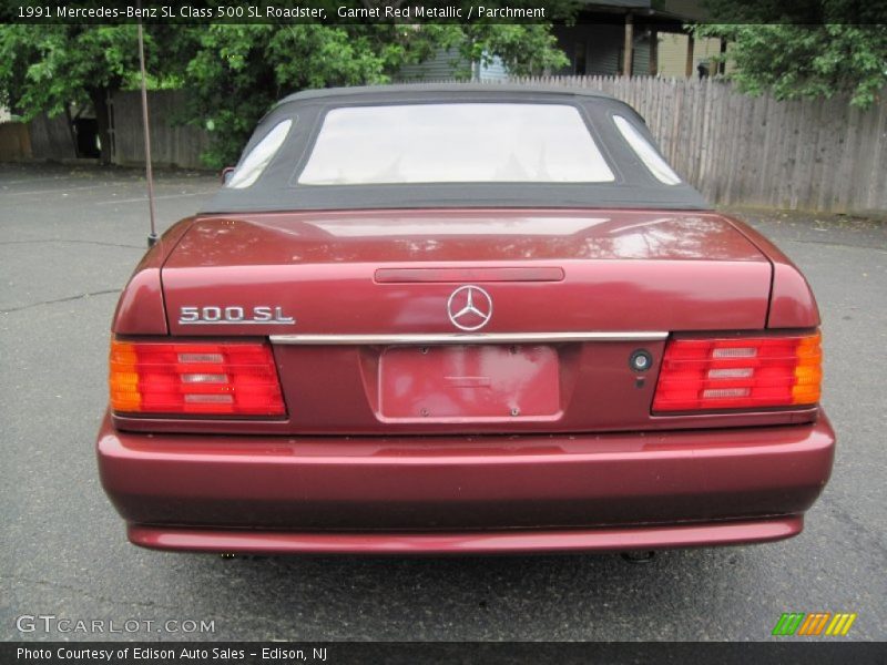 Garnet Red Metallic / Parchment 1991 Mercedes-Benz SL Class 500 SL Roadster