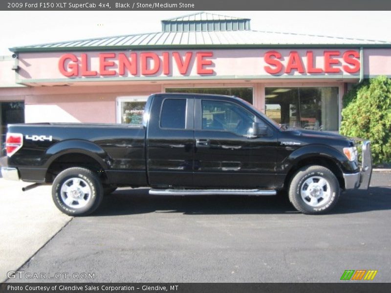 Black / Stone/Medium Stone 2009 Ford F150 XLT SuperCab 4x4