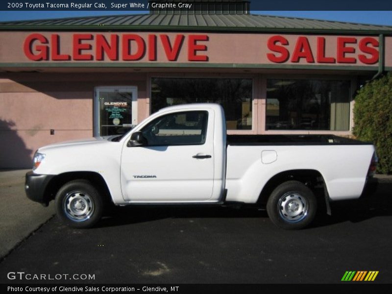 Super White / Graphite Gray 2009 Toyota Tacoma Regular Cab