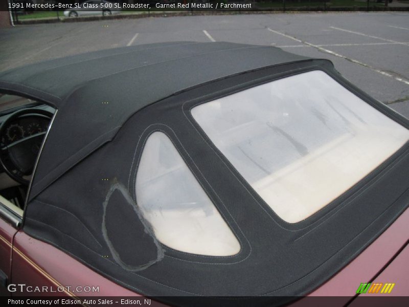 Garnet Red Metallic / Parchment 1991 Mercedes-Benz SL Class 500 SL Roadster