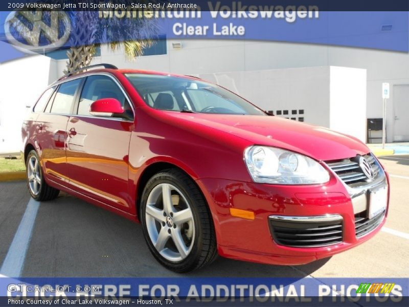 Salsa Red / Anthracite 2009 Volkswagen Jetta TDI SportWagen