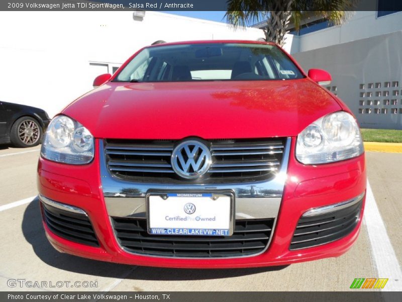 Salsa Red / Anthracite 2009 Volkswagen Jetta TDI SportWagen