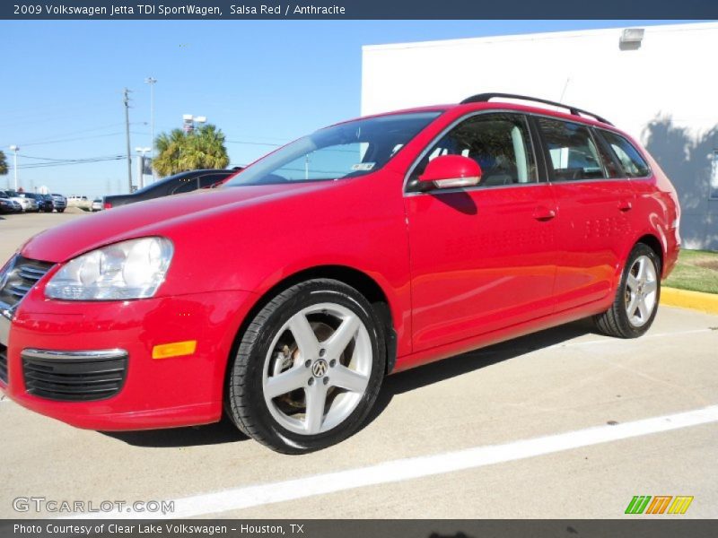 Salsa Red / Anthracite 2009 Volkswagen Jetta TDI SportWagen