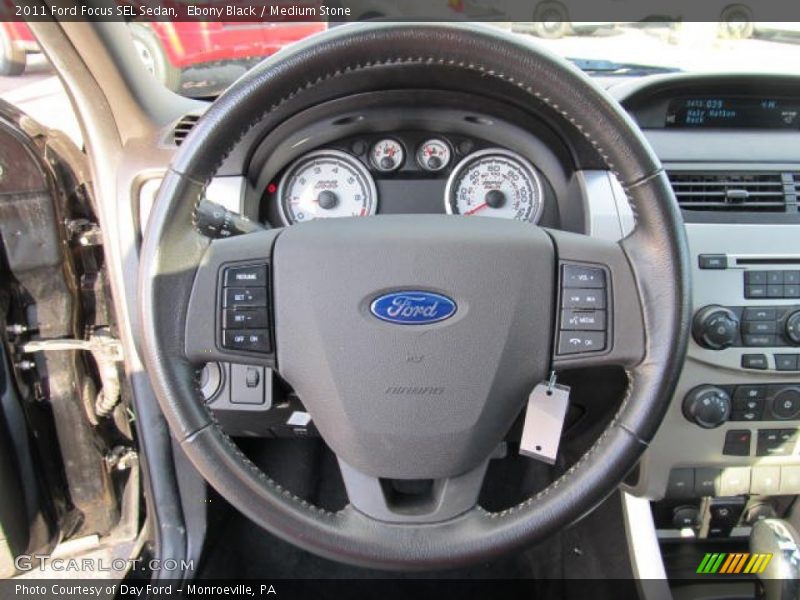Ebony Black / Medium Stone 2011 Ford Focus SEL Sedan