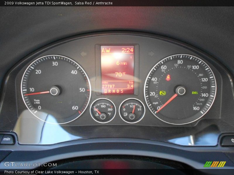 Salsa Red / Anthracite 2009 Volkswagen Jetta TDI SportWagen