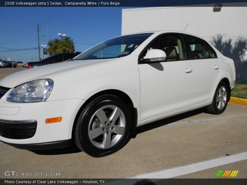 Campanella White / Pure Beige 2008 Volkswagen Jetta S Sedan
