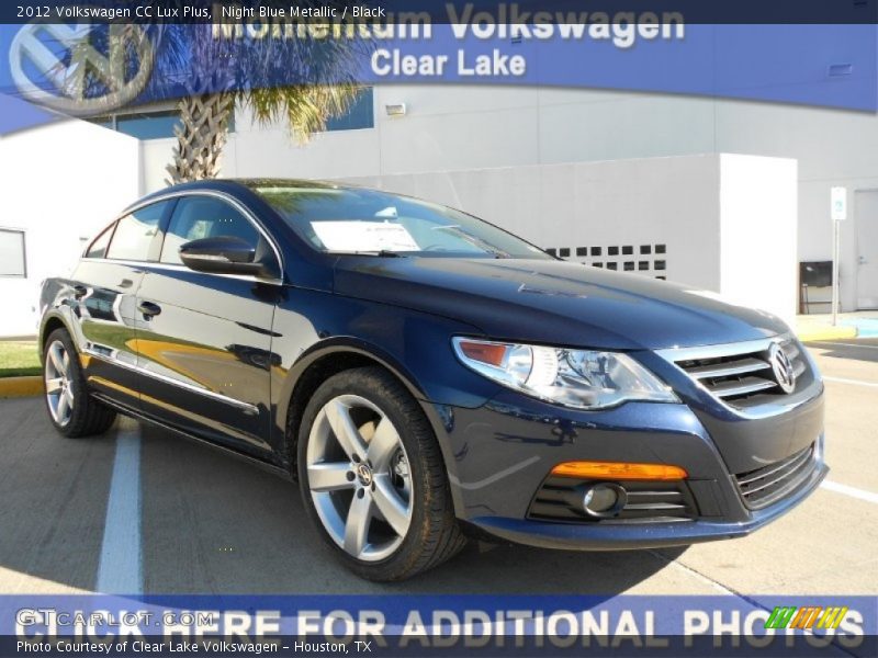 Night Blue Metallic / Black 2012 Volkswagen CC Lux Plus