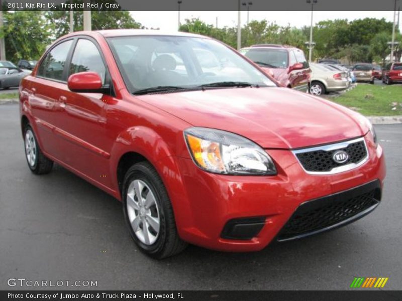 Tropical Red / Gray 2011 Kia Rio LX