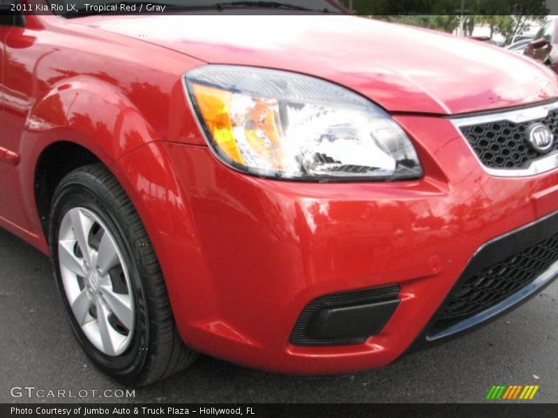 Tropical Red / Gray 2011 Kia Rio LX