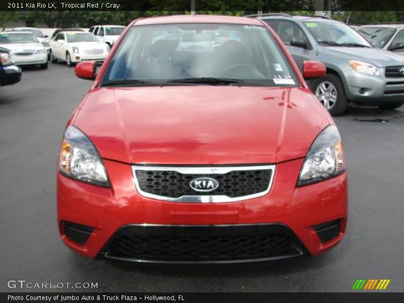 Tropical Red / Gray 2011 Kia Rio LX