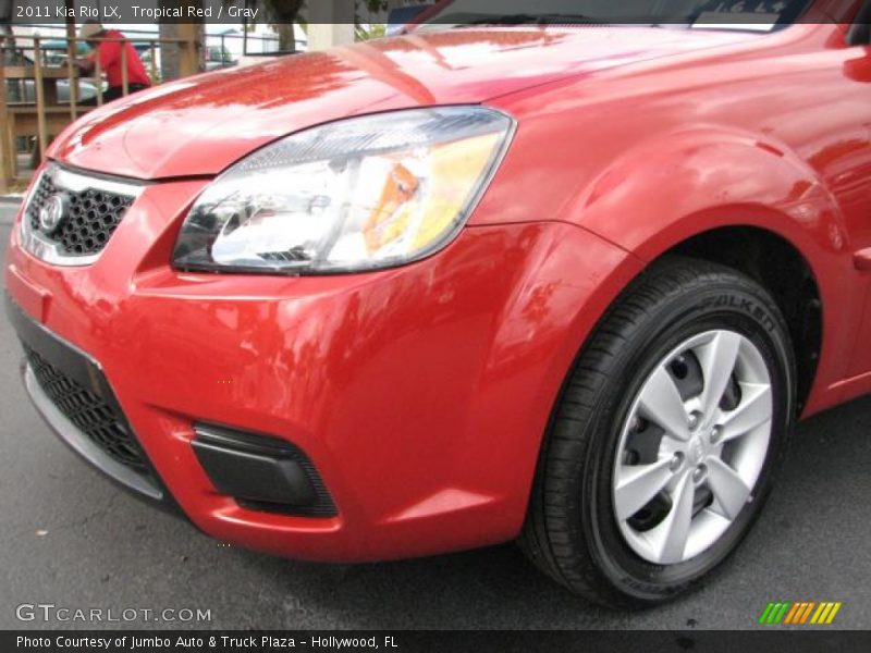 Tropical Red / Gray 2011 Kia Rio LX