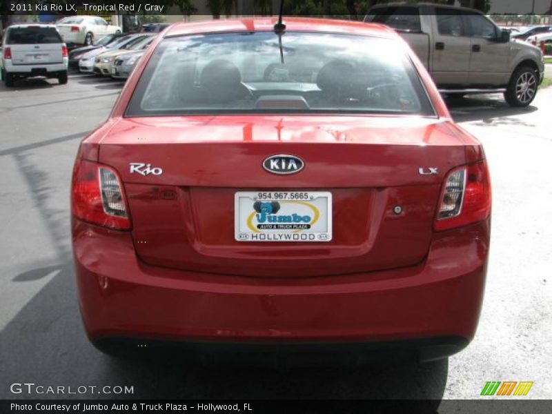 Tropical Red / Gray 2011 Kia Rio LX