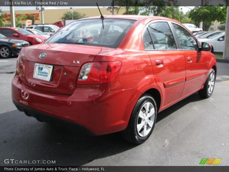 Tropical Red / Gray 2011 Kia Rio LX