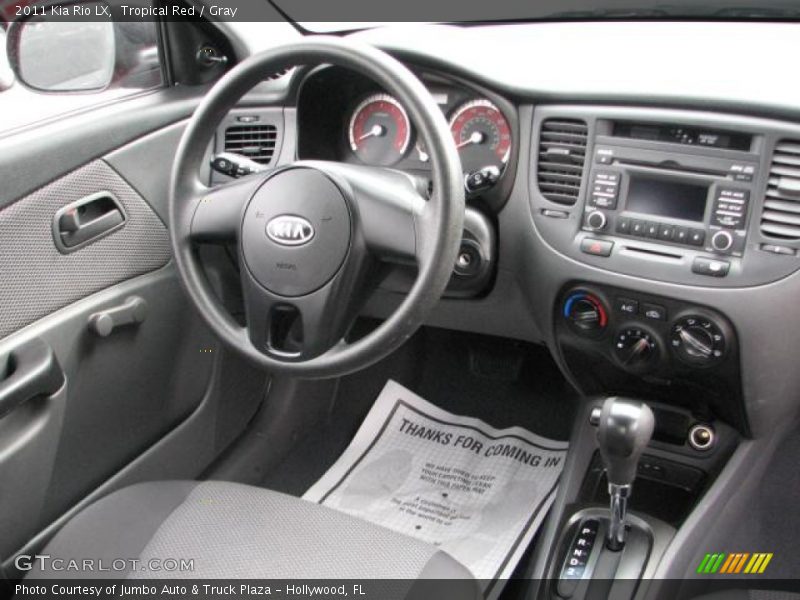 Tropical Red / Gray 2011 Kia Rio LX
