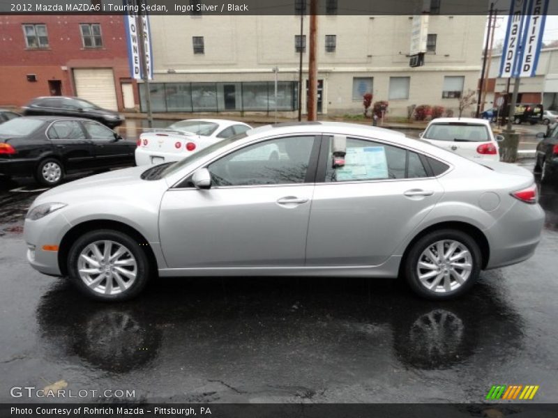 Ingot Silver / Black 2012 Mazda MAZDA6 i Touring Sedan