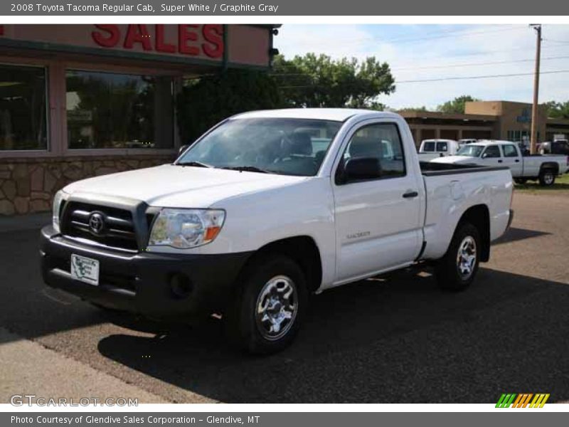 Super White / Graphite Gray 2008 Toyota Tacoma Regular Cab