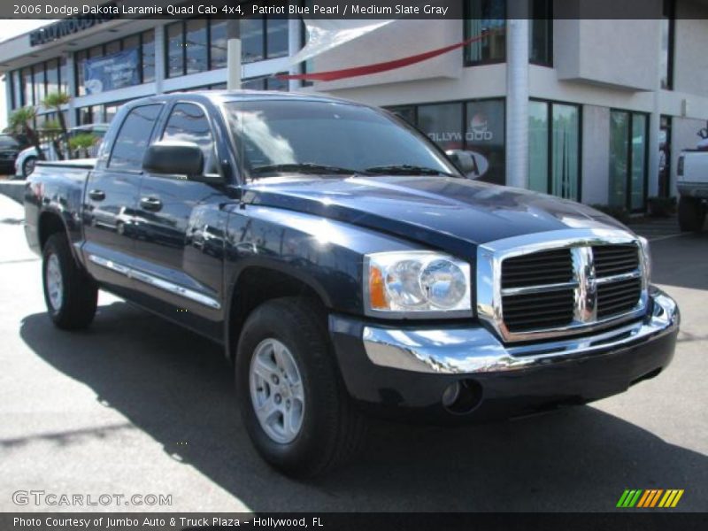 Patriot Blue Pearl / Medium Slate Gray 2006 Dodge Dakota Laramie Quad Cab 4x4