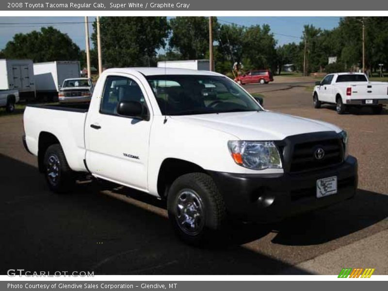 Super White / Graphite Gray 2008 Toyota Tacoma Regular Cab