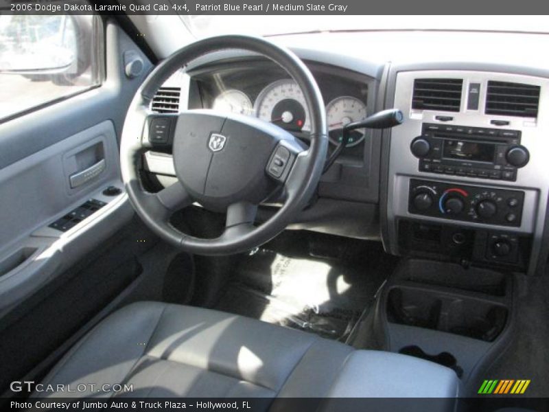 Patriot Blue Pearl / Medium Slate Gray 2006 Dodge Dakota Laramie Quad Cab 4x4
