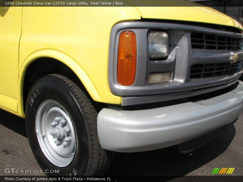 Fleet Yellow / Blue 1998 Chevrolet Chevy Van G3500 Cargo Utility