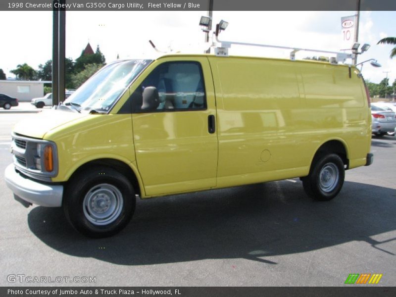 Fleet Yellow / Blue 1998 Chevrolet Chevy Van G3500 Cargo Utility