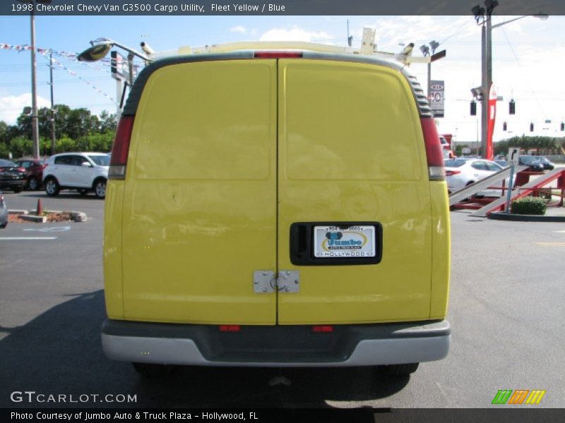Fleet Yellow / Blue 1998 Chevrolet Chevy Van G3500 Cargo Utility