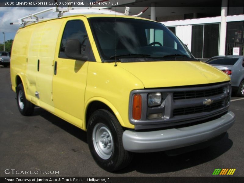 Fleet Yellow / Blue 2000 Chevrolet Express G3500 Commercial